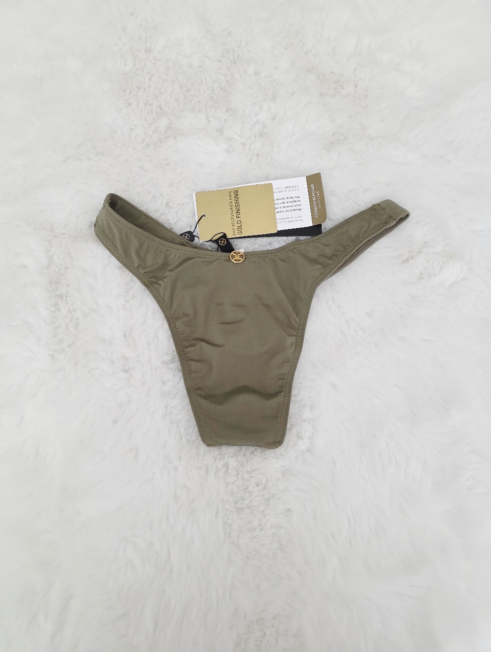 VIX PAULA HERMANNY🌞 Solid Giulia Brazilian Bikini Bottom Olive SIZE S - Picture 3 of 5